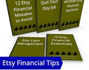 Start an Etsy Business Financial Tips Bundle, ALL Etsy Financial eBooks Hobby to Business Start a Small Business Small Business Resources