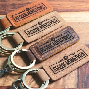 Business Logo Keychain, Custom LOGO LEATHER KEYCHAIN
