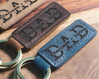 Personalized DAD KEYCHAIN, New Dad Gift, Engraved Dad Keychain, Fathers Day Keychain, First Fathers Day Keychain, New Dad Gift, Baby Shower