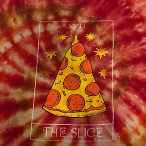 XL No Tag XVII The Slice Reverse Dye Spiral Red / Brown Tie Dye T-shirt.