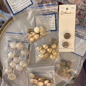 Assorted Vintage Metal Buttons image 1