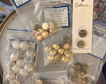 Assorted Vintage Metal Buttons