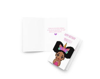 Carte d'anniversaire pour fille pour son jour spécial !