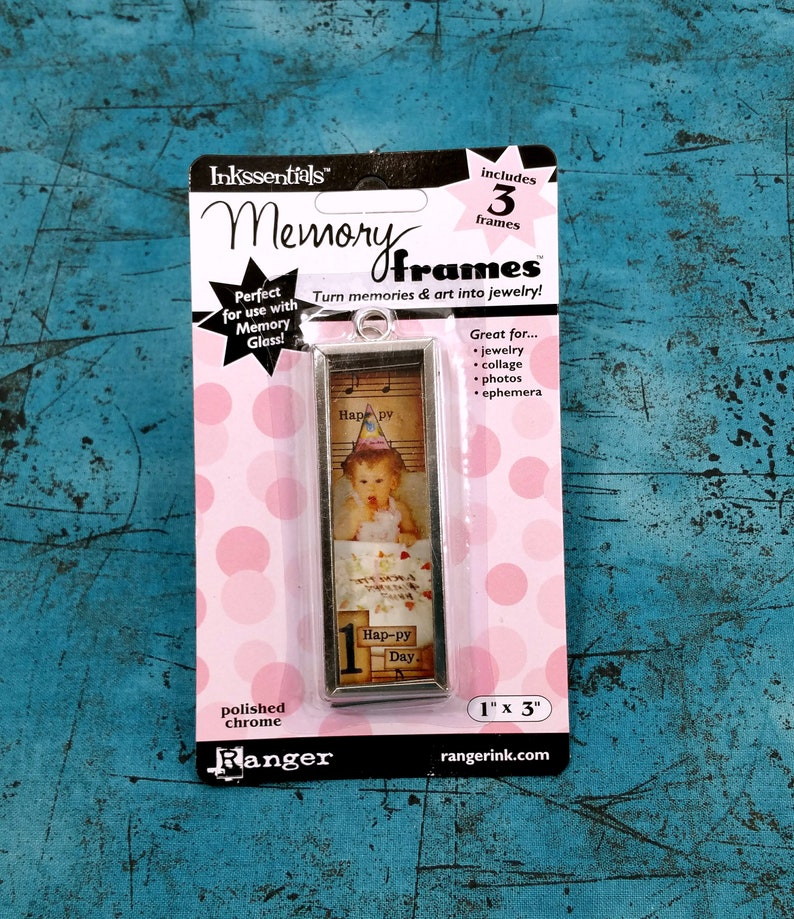 collage photos /& ephemera Memory Frames by Inkssentials 4 different sizes Embellishments for jewelry