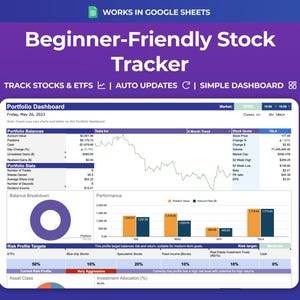Beginner Stock Portfolio Tracker (Google Sheets) | Simple Investment Spreadsheet & ETF Tracker