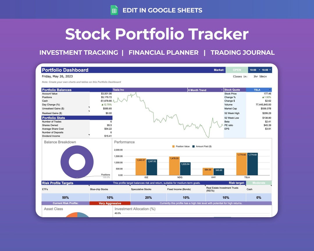Simple Stock Portfolio Tracker | Investment Tracking, Financial Planner ...