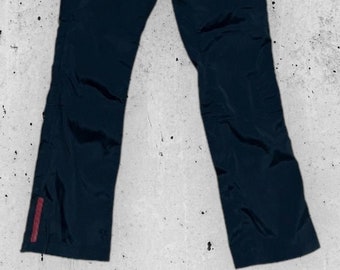 Prada authentique rare pantalon cargo en nylon rouge tab xs