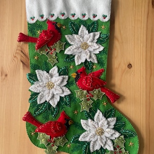 Christmas Birds Bucilla Stocking