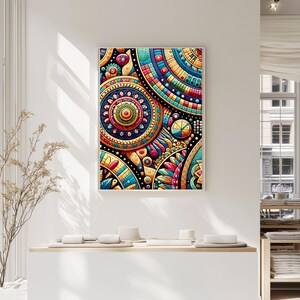 Vibrant Abstract Wall Art Canvas, 5 available sizes, Office decor , Home Decor
