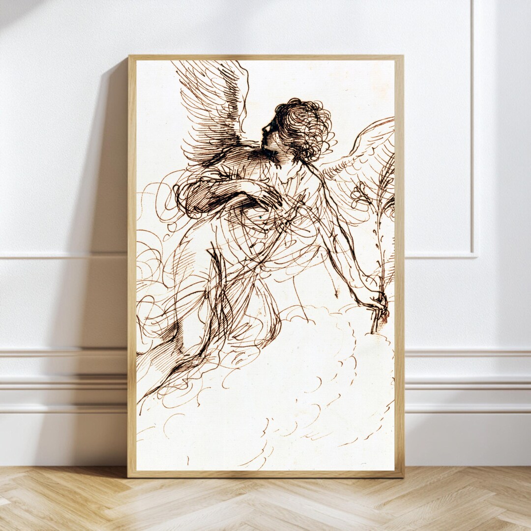 Guercino Angel Italian Renaissance Fine Art Print - Etsy