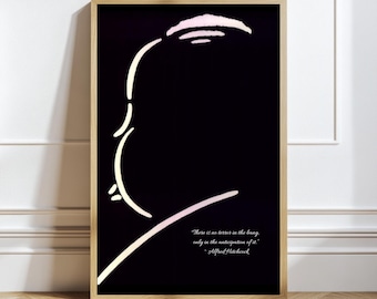 Grabado de Alfred Hitchcock