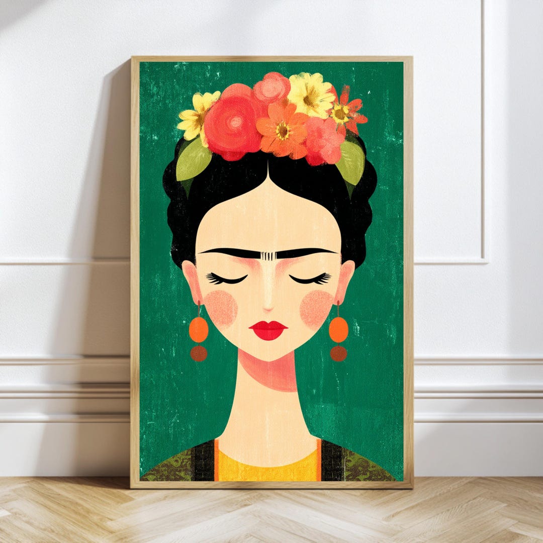 Frida Kahlo - Portrait Print - Etsy