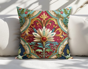 Soft Elegant Faux Suede Pillow, double sided print, 4 available sizes