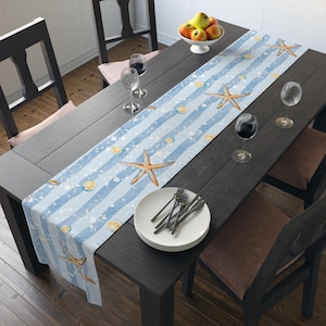 Coastal Starfish Table Runner, Nautical Decor, 2 available sizes, Beach house decor