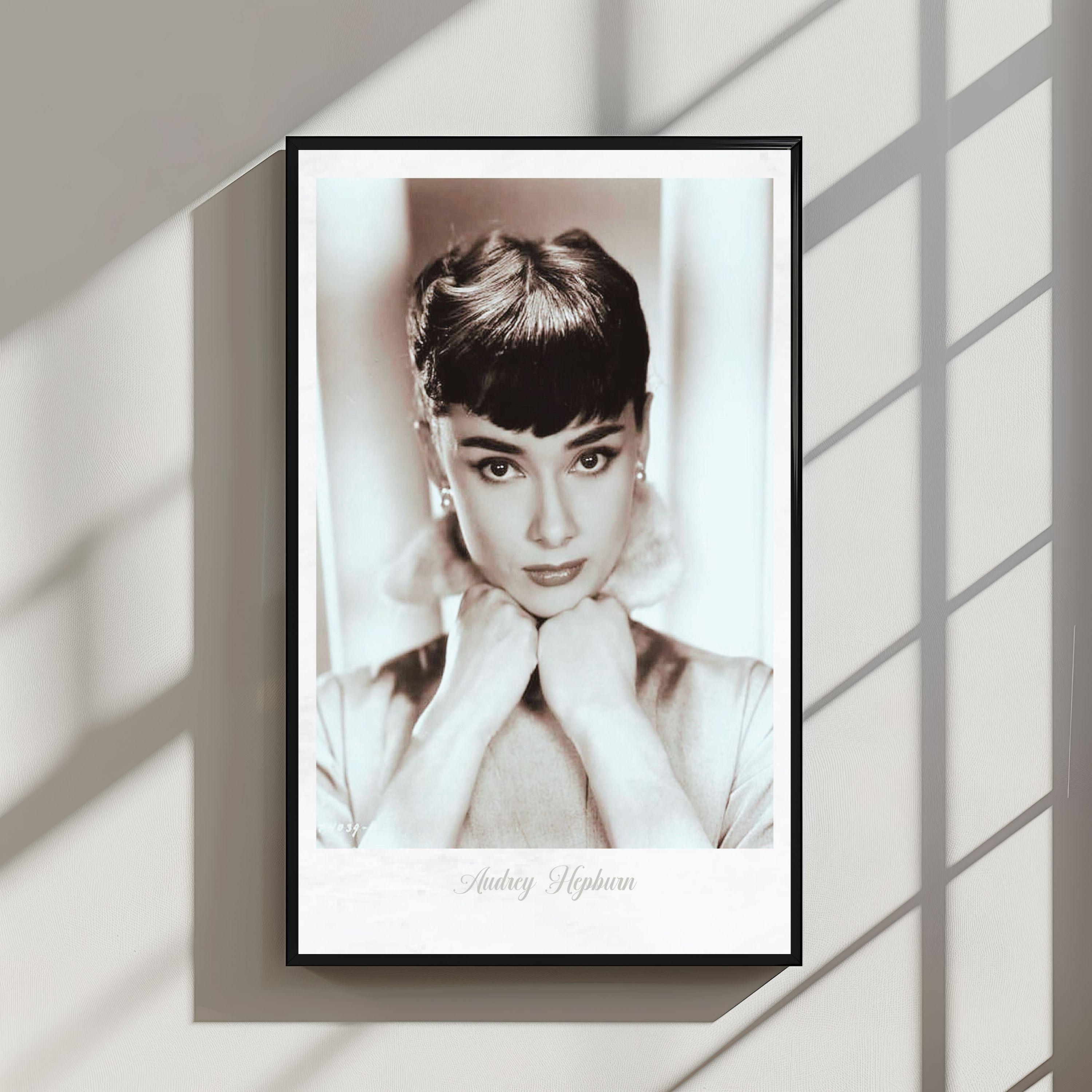 Audrey Hepburn Portrait Matte Poster | Vintage Hollywood Actress Print ...