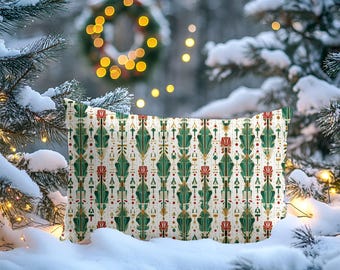Art Deco Pattern Lumbar Pillow | Understated Holiday decor