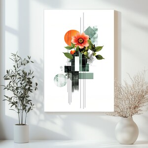 Canvas Wall Art Floral Abstract 1 on Canvas