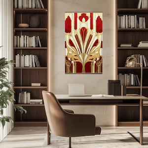 Art Deco wall art, Elegant Home Decor 3 sizes Canvas print