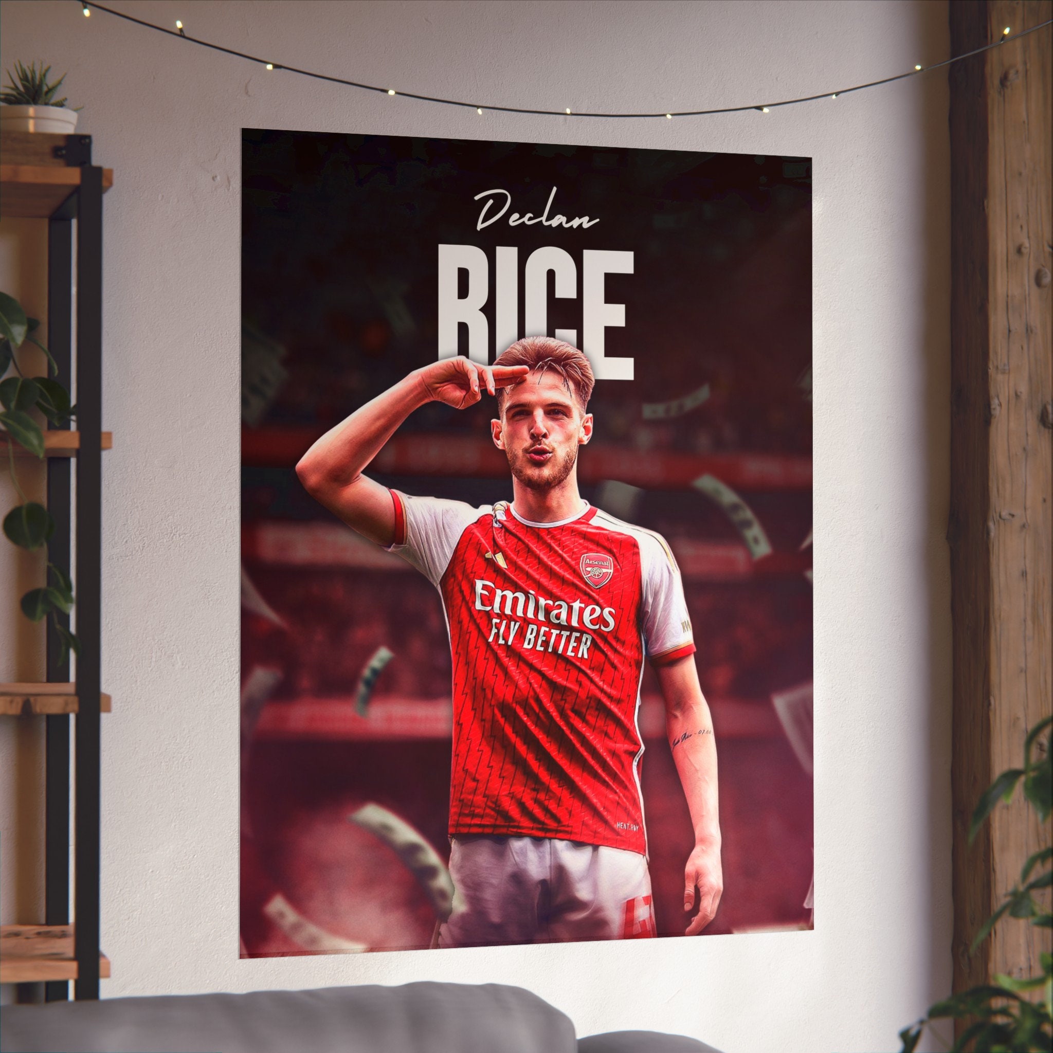 Declan Rice Poster, England Poster, Arsenal Football Poster, Football ...