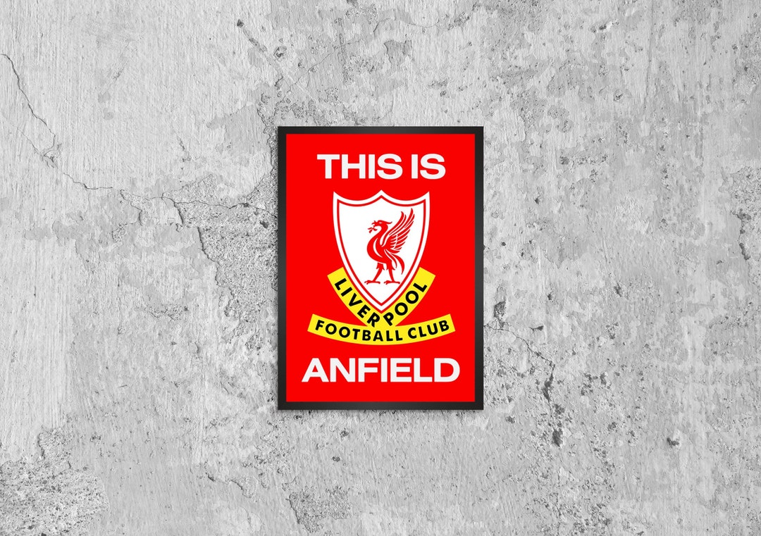 This is Anfield Sign Poster, Liverpool FC Poster, Premier League, Wall ...