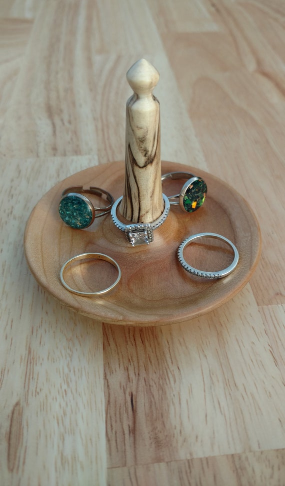 Home & Living Storage & Organization Jewelry Storage Wood turned Red ...