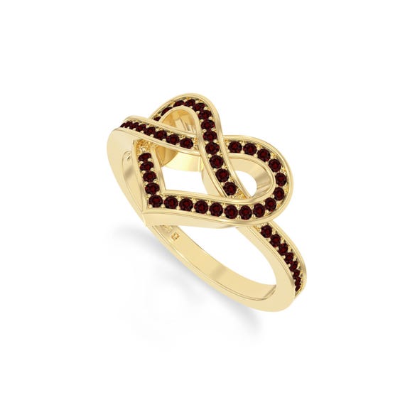Natural Amethyst Infinity Promise Ring For Women - Sterling Silver Or Gold Vermeil, Birthstone Gift