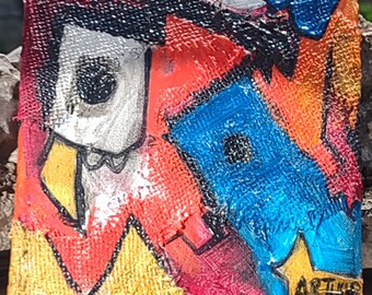 Unfinished Business, Oil on Canvas unique abstract original