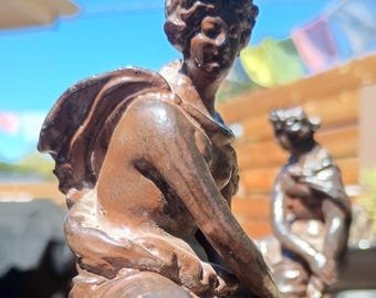 MCM Muses Bronze Finish Bookend Pair