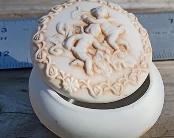 Lefton Bisque Porcelain Trinket Box