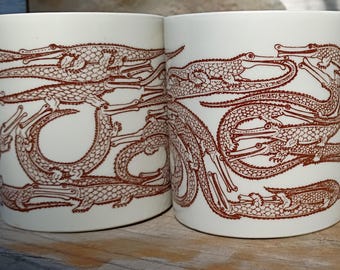 Naughty Crocodiles Taylor and NG vintage Mug Pair
