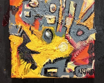 Peace Present, Oil on Canvas unique abstract original