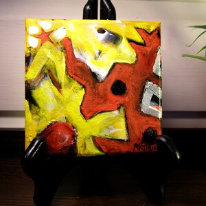 Pawns original painting oil on canvas abstract expressionism