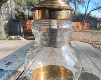 Victorian Brass Glass Viewing Jar