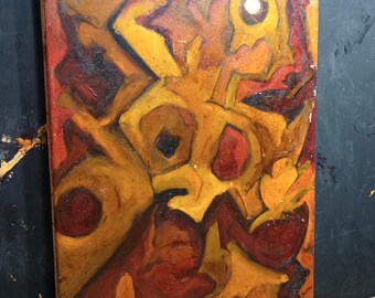 Anthropomorphic Abstract Mess of an oil Painting