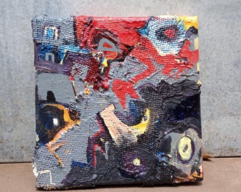 Thunderclap, small Oil on Canvas unique abstract original