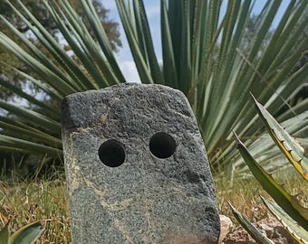 Tall Garden Rock with Eyes
