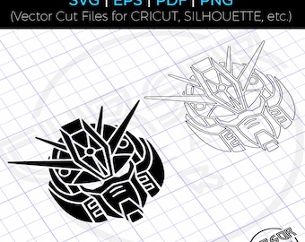 Gundam Mobile Suit Robot Anime SVG EPS PDF Vector Cricut Silhouette Die Cut 2