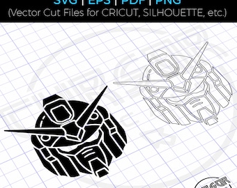 Gundam Mobile Suit Robot Anime SVG EPS PDF Vector Cricut Silhouette Die Cut 4