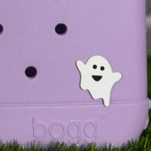 Friendly Ghost Bogg Bag Charm: Halloween Accessory