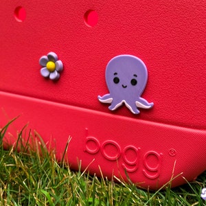 Adorable Purple Octopus Bogg Bag Charm - Cute & Fun Accessory for Your Bogg Bag