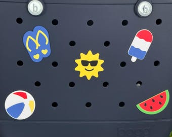 Summer Beach Bogg Bag Charms – Fun Flip Flops, Popsicle, Watermelon & More