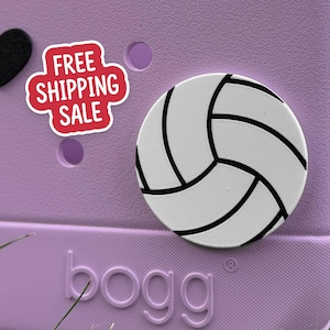 Volleyball Bogg Bag Charm: Sports Bag Accessory