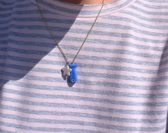 Collar de pez perlado
