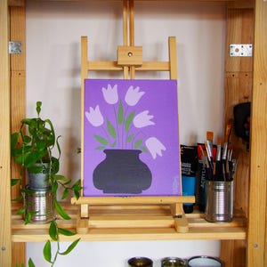 Acrylique sur carton entoilé 24x30 cm, vernie.  Année 2025. Peinture originale et unique.