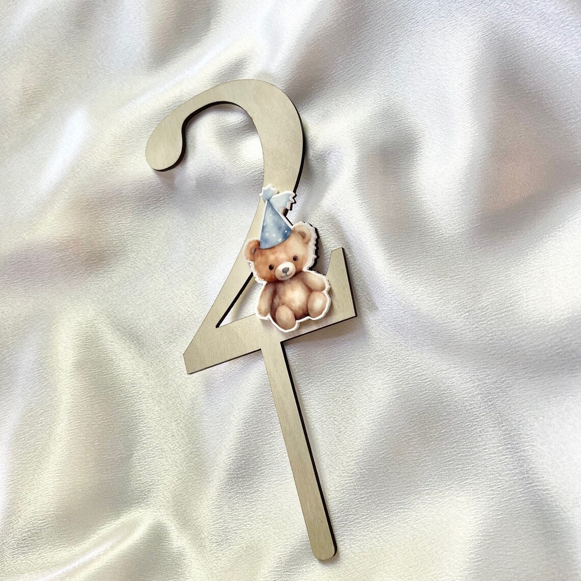 Teddy Bear Cake Topper Birthday Bear Bear Cake Topper 1st Birthday 2nd