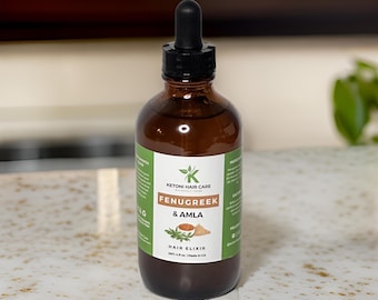 Organic Fenugreek Amla Hair Oil – Ayurvedic Herbal Treatment, 4oz Bottle