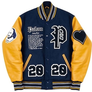 Custom Embroidered Varsity Jacket: Wool & Leather Letterman Bomber