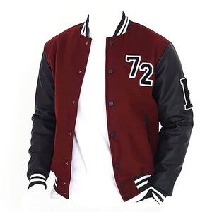 Chaqueta universitaria personalizada con letras para hombres, mujeres y niños. Parches de letras personalizados bordados. Regalo universitario personalizado para hijo e hija.