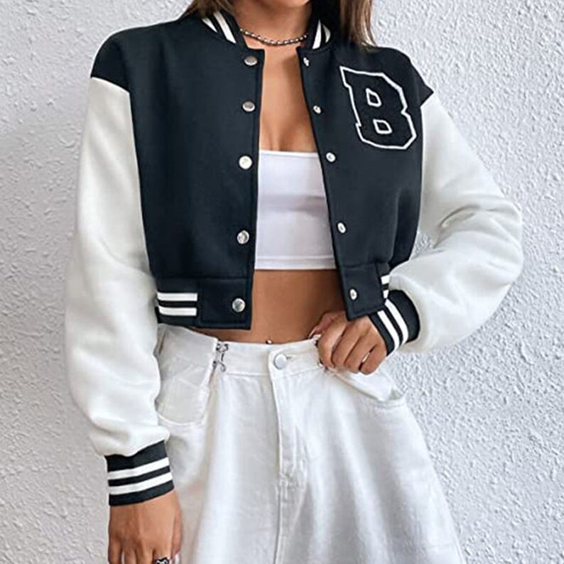 Cropped Baseball Jacket