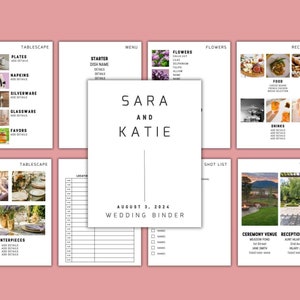 TEMPLATE | Complete Wedding Binder Board | Day Of Wedding Binder | Wedding Planning | Custom Canva Template | Instant Canva Template